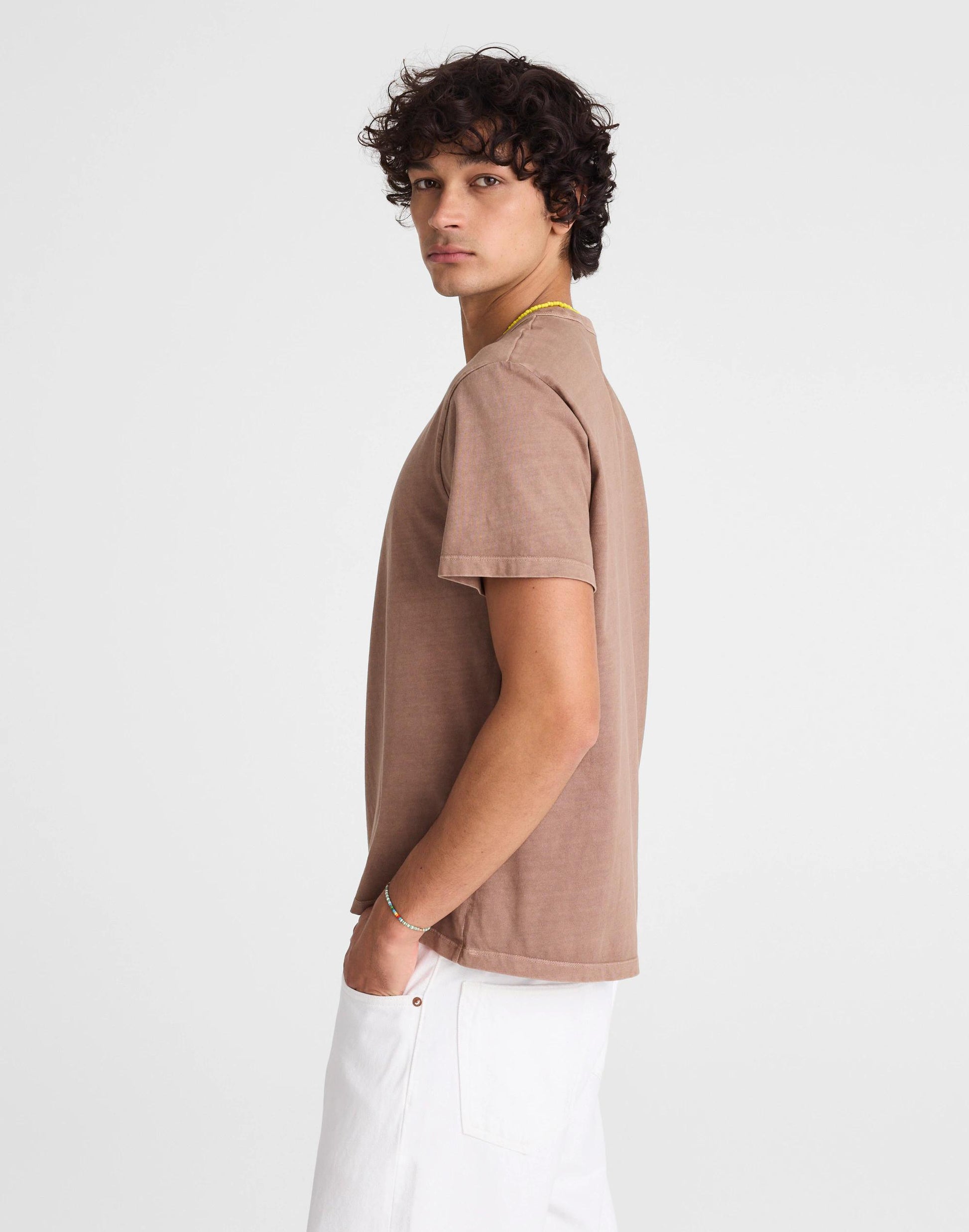 Garment-Dyed Allday Crewneck Tee Iced Mocha | Madewell