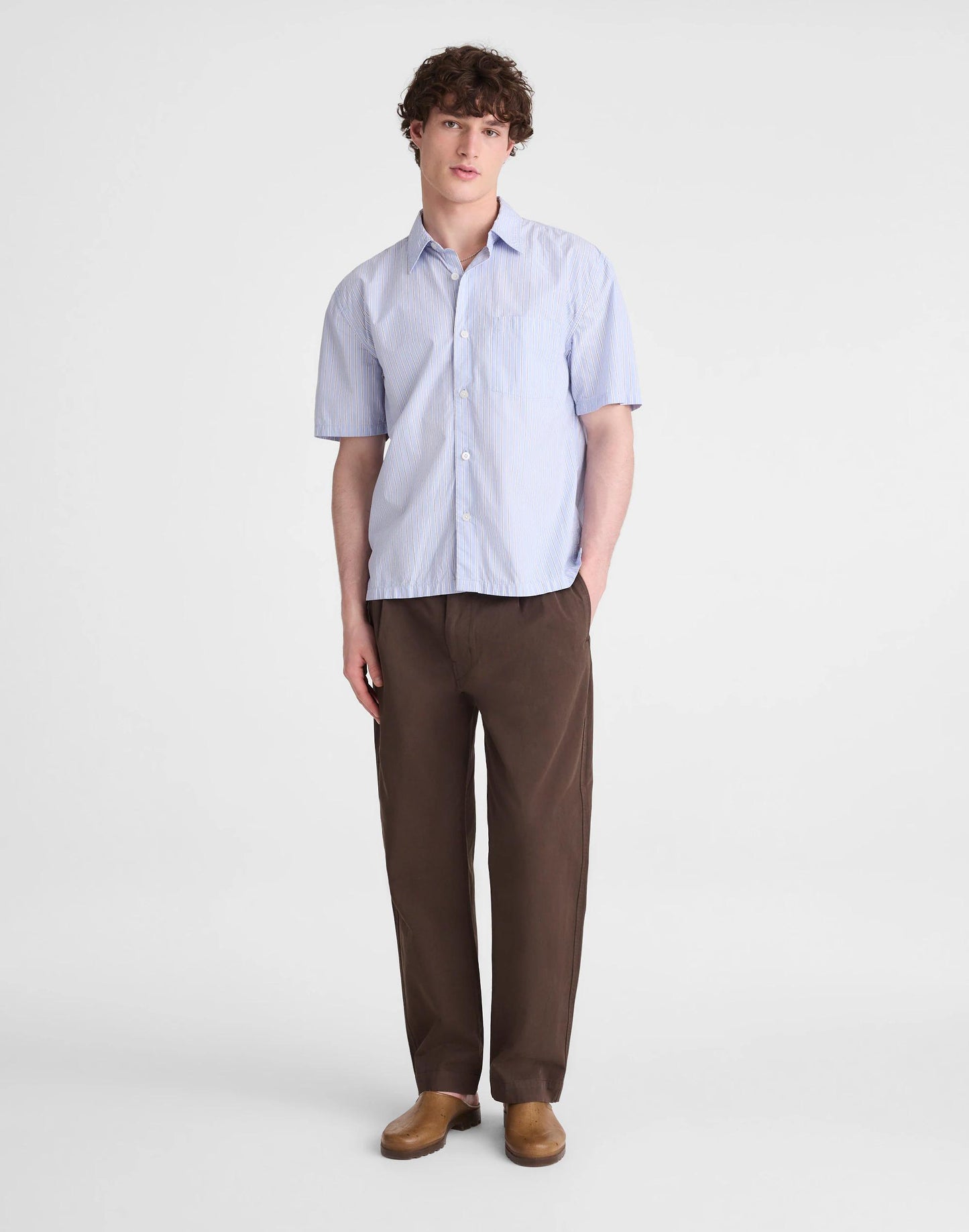 Pleated Chino Pants in Uniform Twill Chocolate | Madewell
