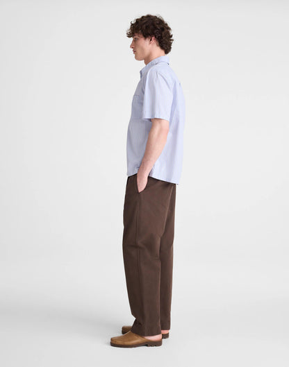 Pleated Chino Pants in Uniform Twill Chocolate | Madewell