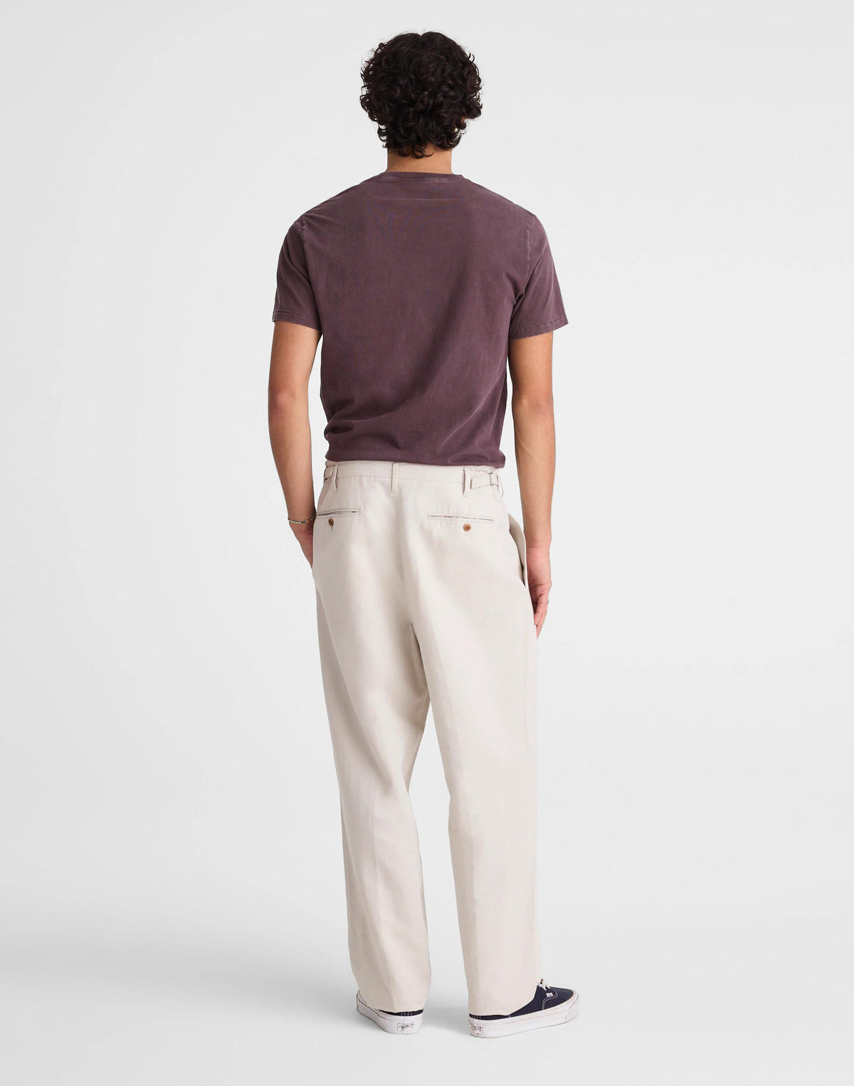Double-Pleated Trousers in Meridian Linen Blend Form Grey | Madewell