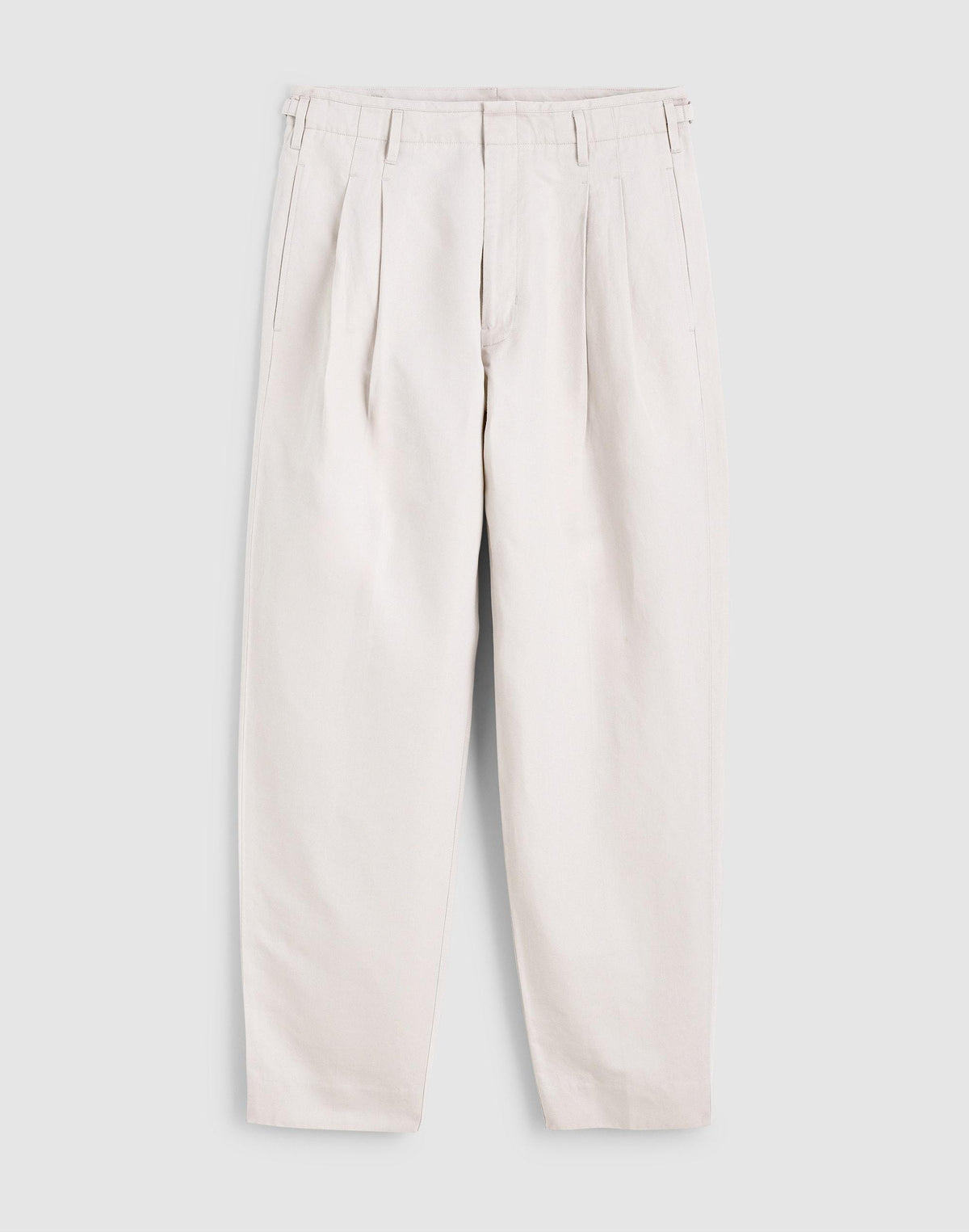 Double-Pleated Trousers in Meridian Linen Blend Form Grey | Madewell
