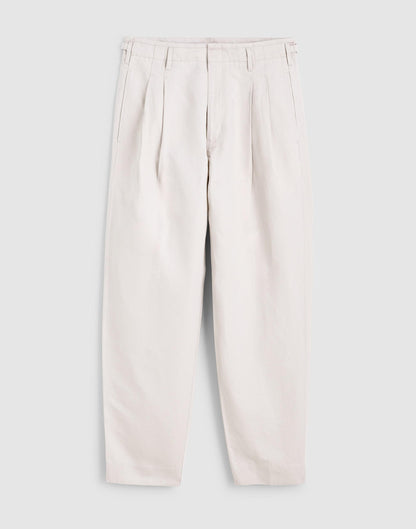 Double-Pleated Trousers in Meridian Linen Blend Form Grey | Madewell
