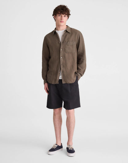 Button-Up Shirt in Linen Capers | Madewell