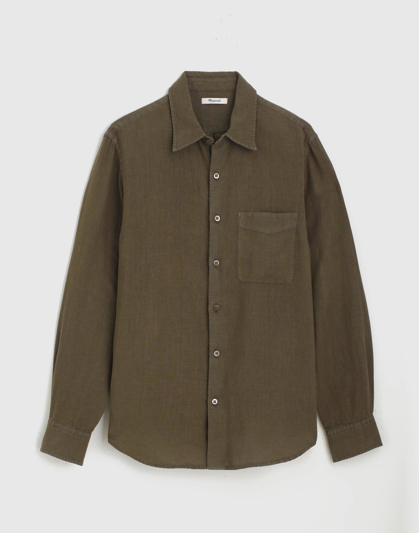 Button-Up Shirt in Linen Capers | Madewell