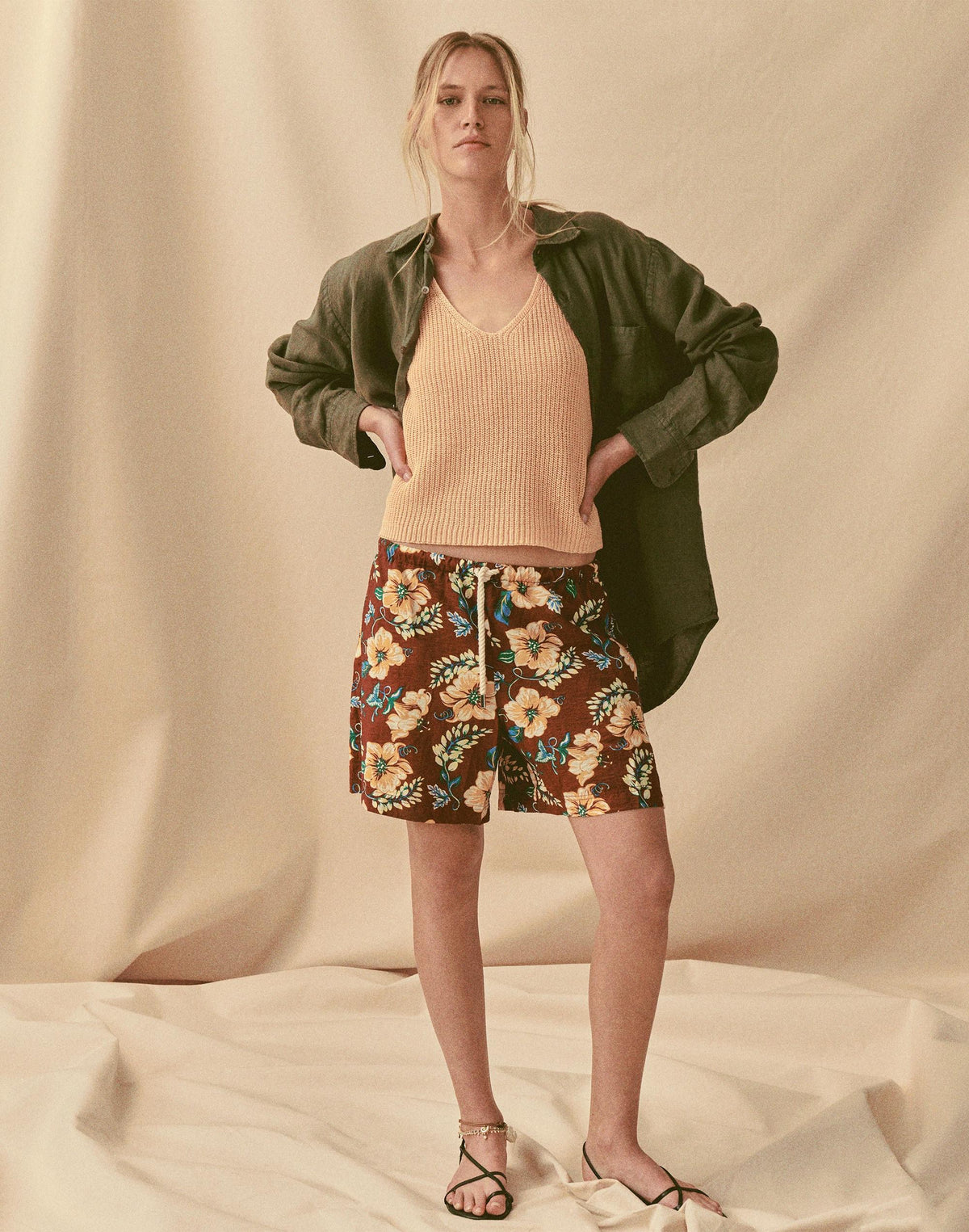 Button-Up Shirt in Linen Capers | Madewell