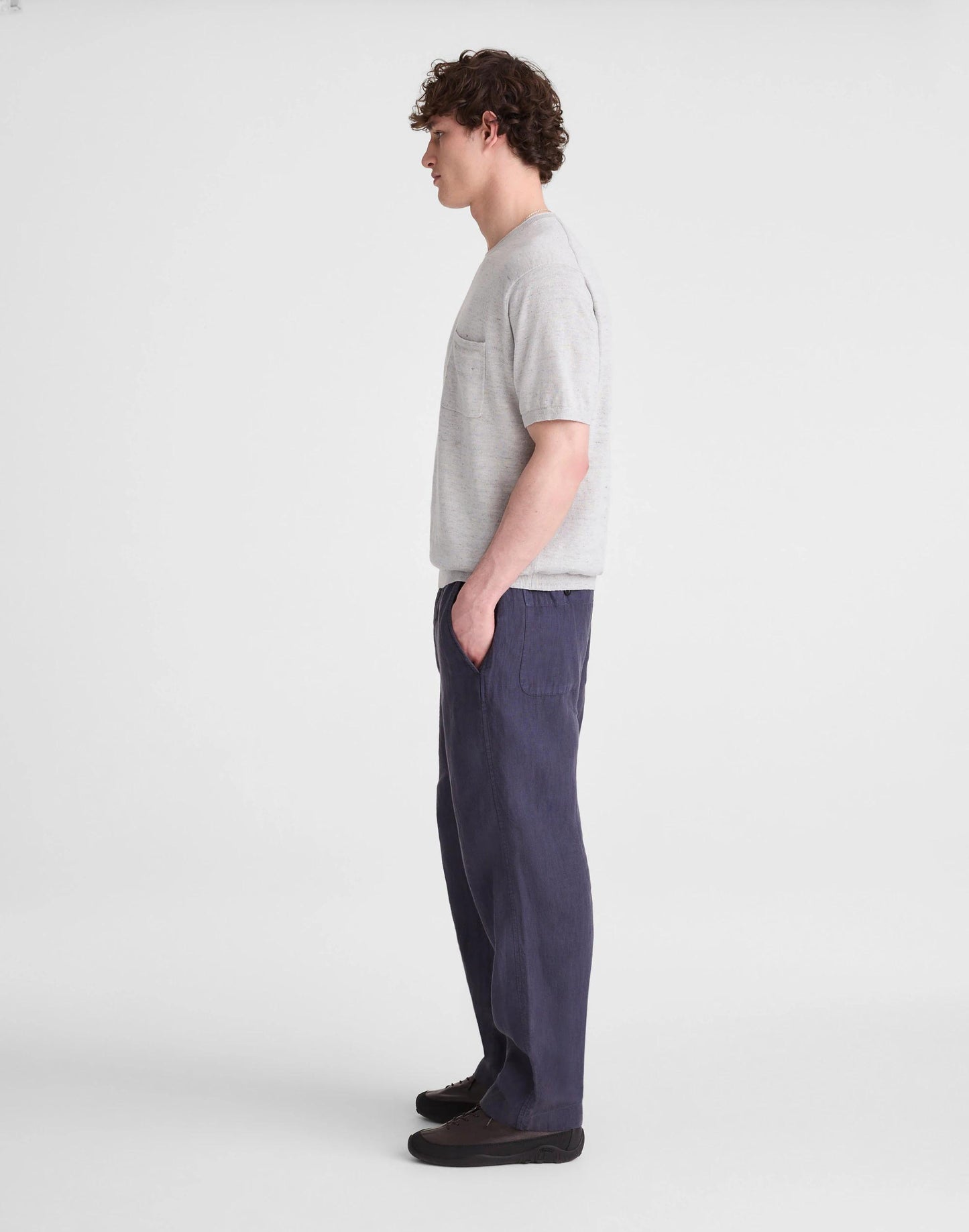 Pull-On Pant in Linen Ink | Madewell