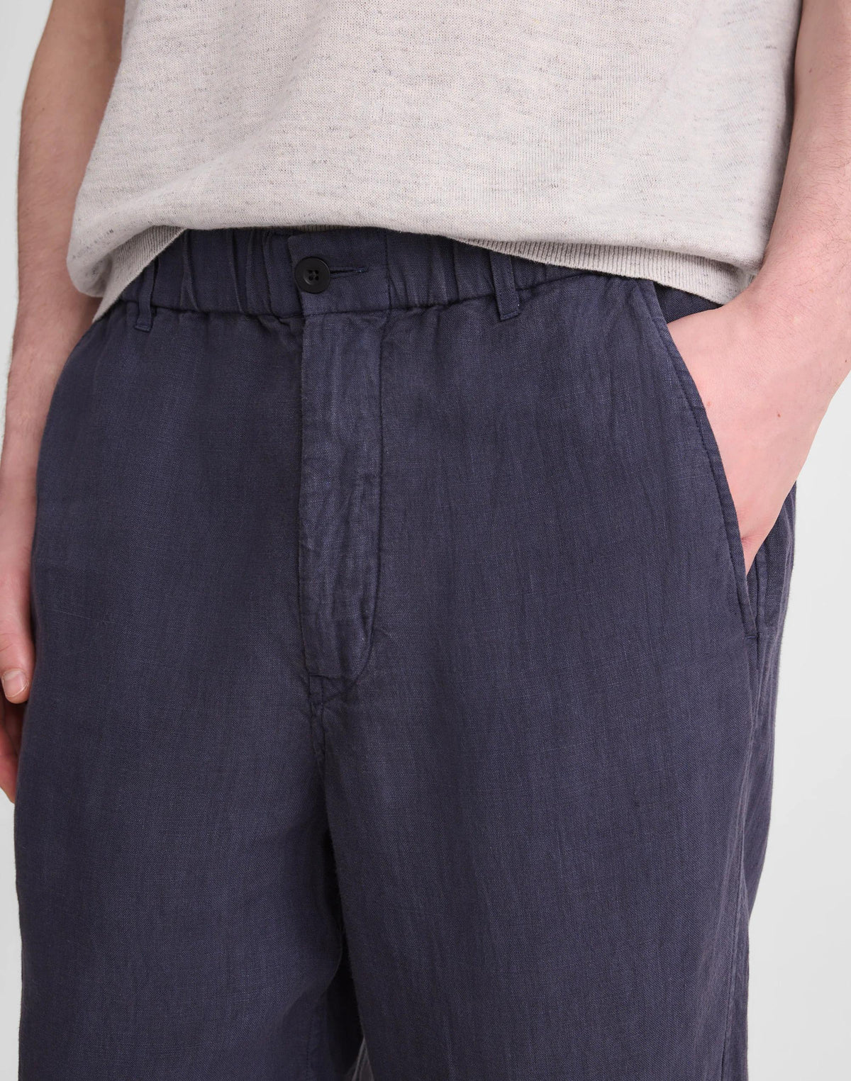 Pull-On Pant in Linen Ink | Madewell