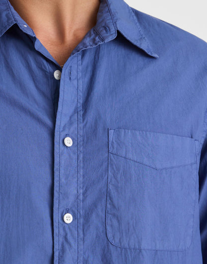 Button-Up Shirt in Crisp Poplin Nice Blue | Madewell