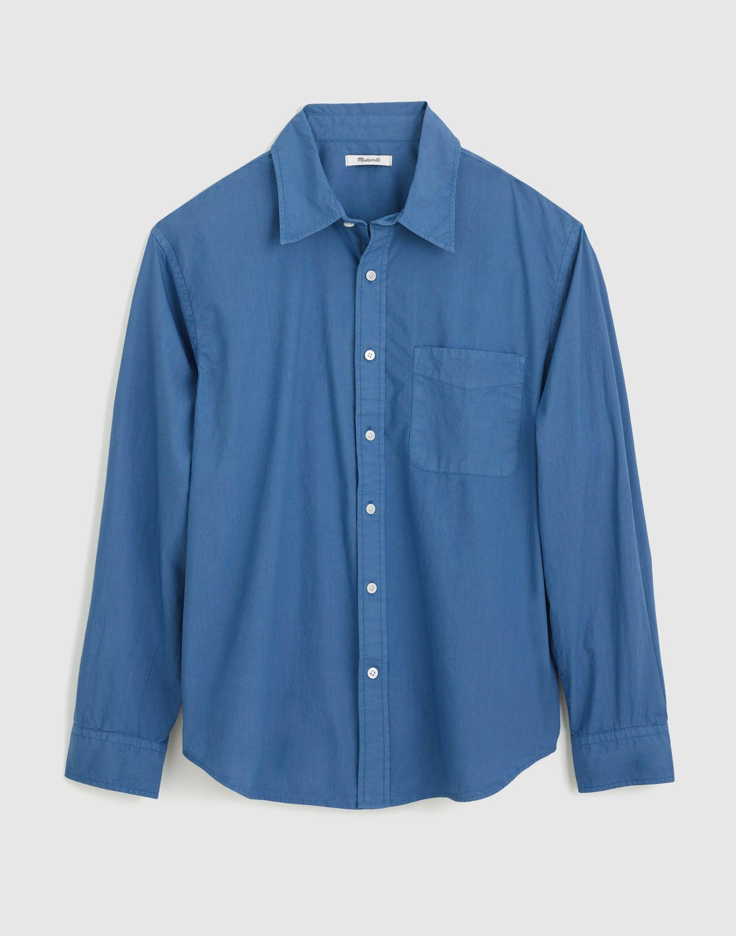 Button-Up Shirt in Crisp Poplin Nice Blue | Madewell