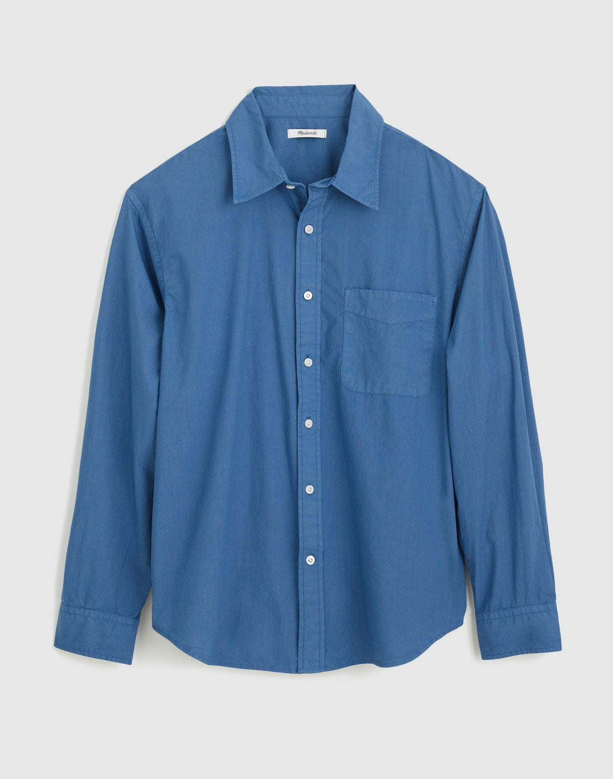 Button-Up Shirt in Crisp Poplin Nice Blue | Madewell