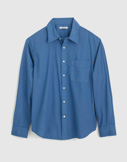 Button-Up Shirt in Crisp Poplin Nice Blue | Madewell