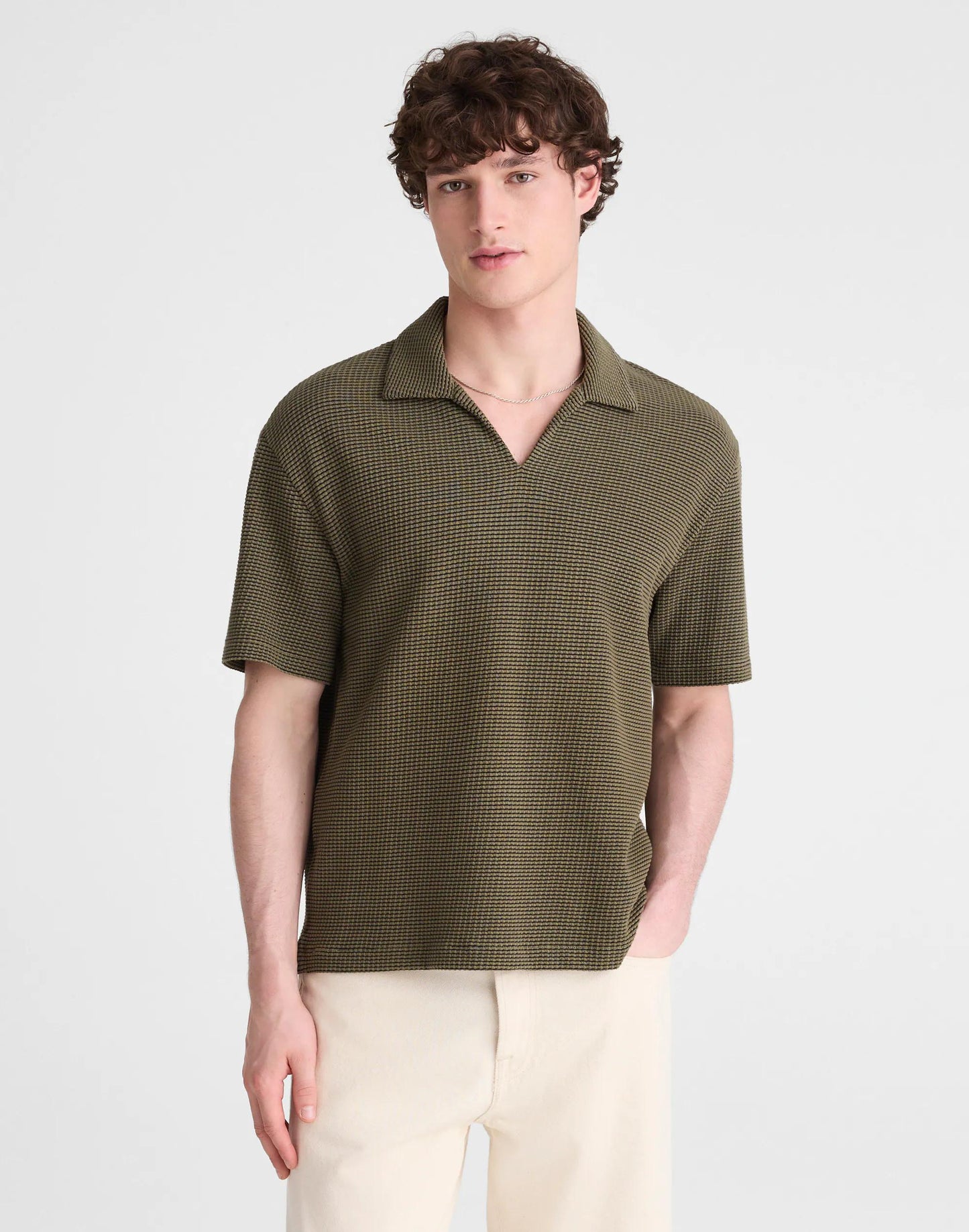 Skipper Polo in Jacquard Capers Overdye Stripe | Madewell