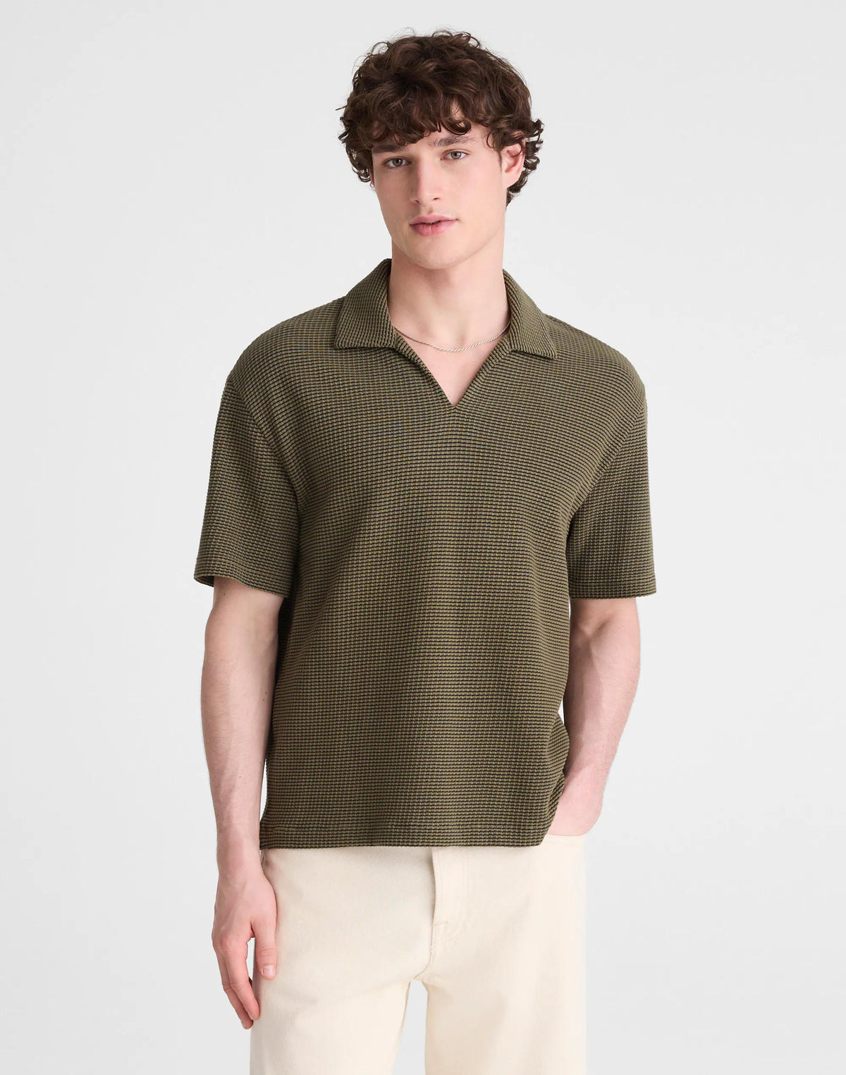 Skipper Polo in Jacquard Capers Overdye Stripe | Madewell