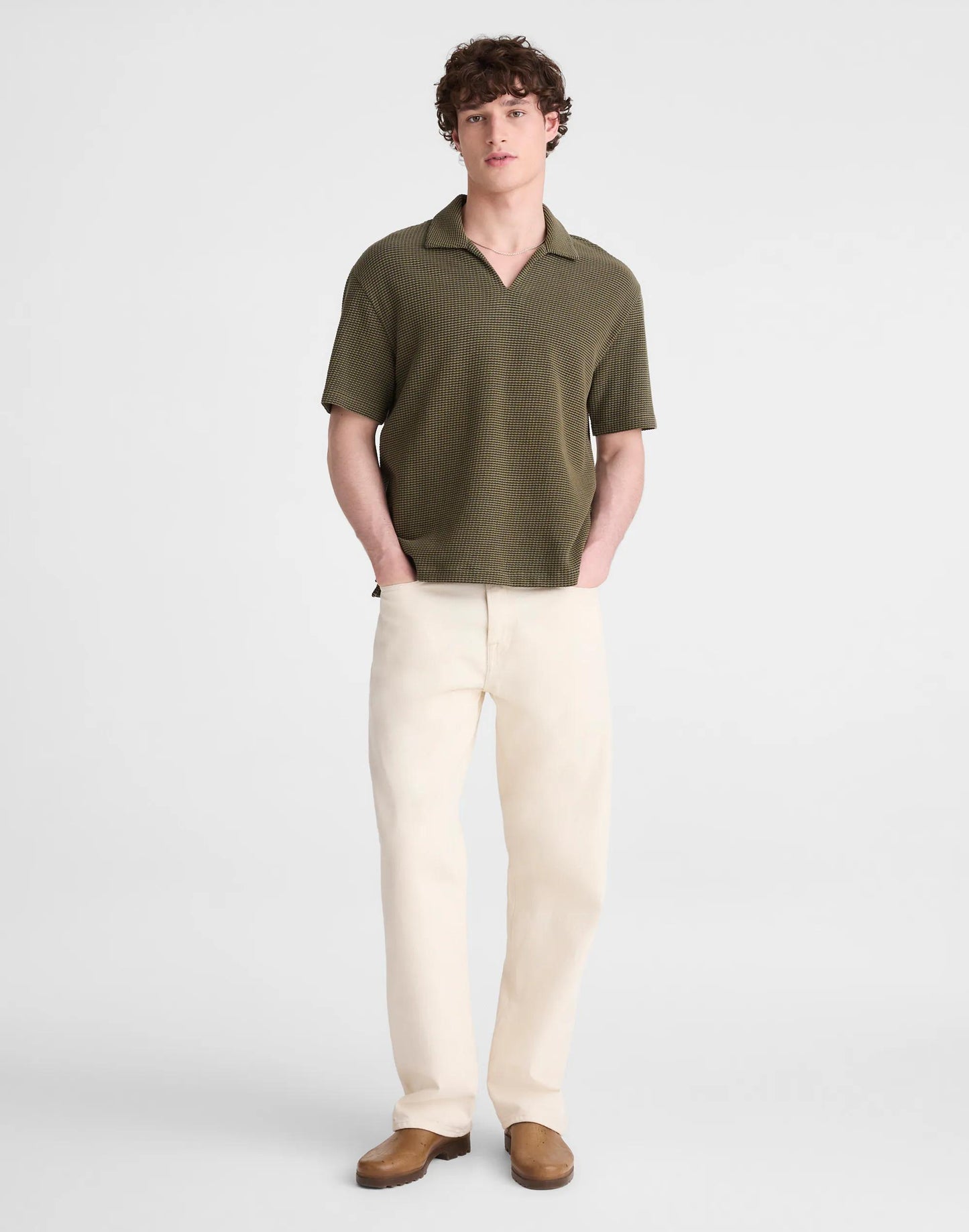 Skipper Polo in Jacquard Capers Overdye Stripe | Madewell