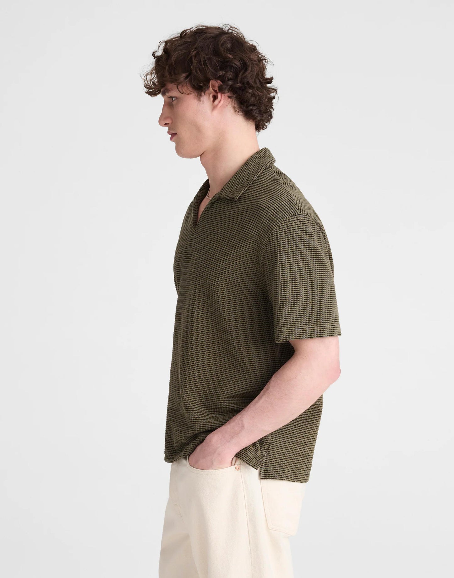 Skipper Polo in Jacquard Capers Overdye Stripe | Madewell