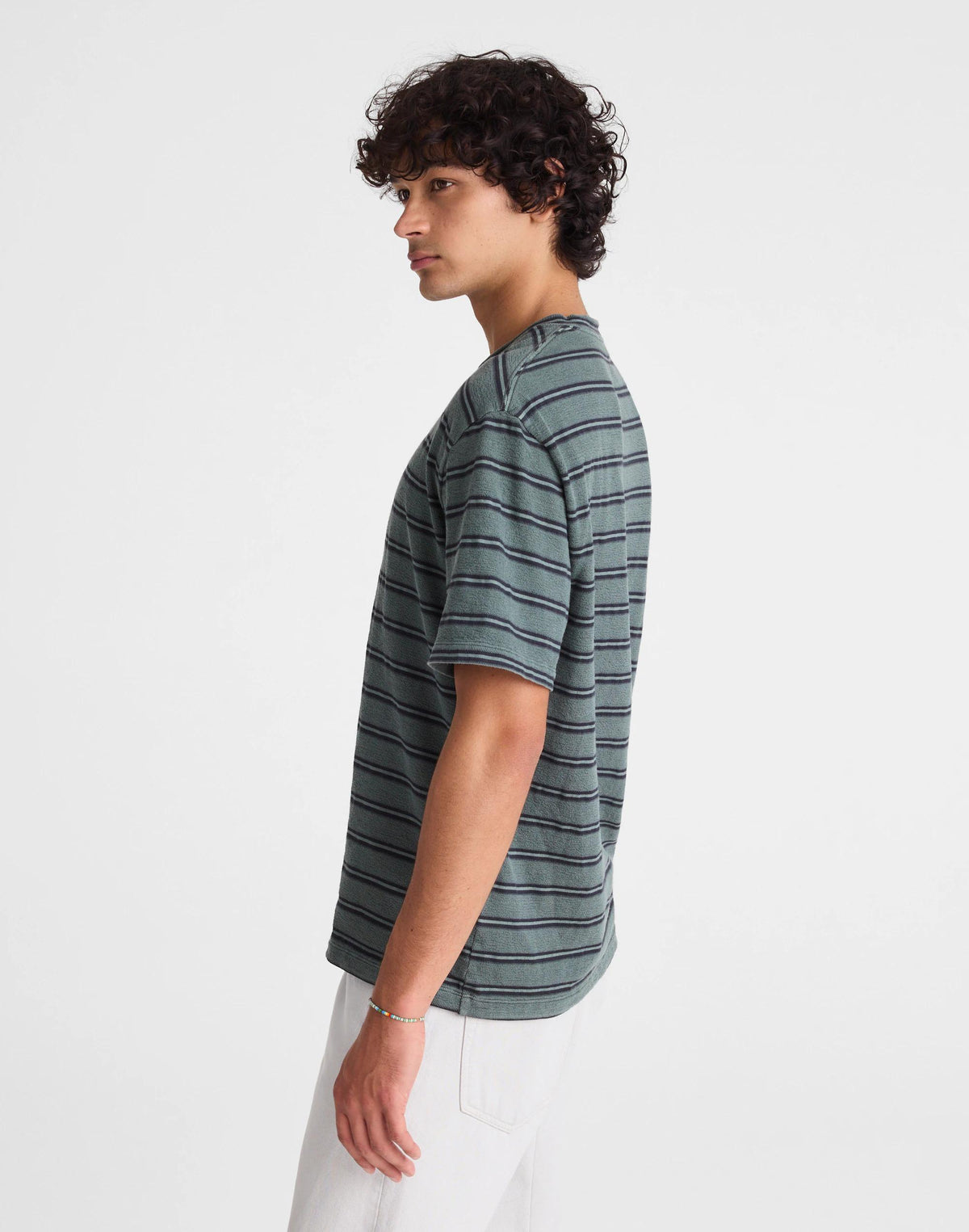 The Vintage Tee in Jacquard Overdye Shaded Forest | Madewell