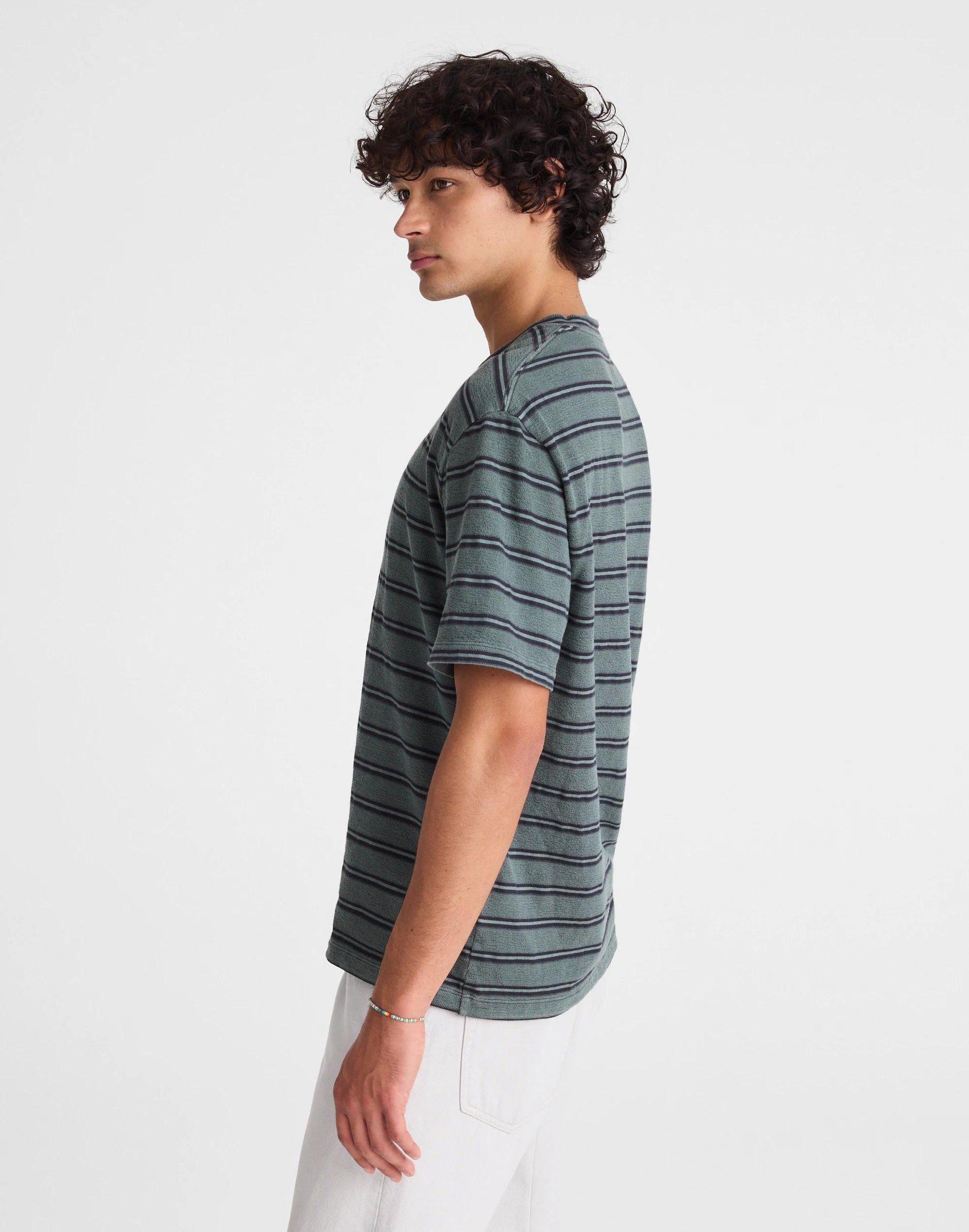 The Vintage Tee in Jacquard Overdye Shaded Forest | Madewell