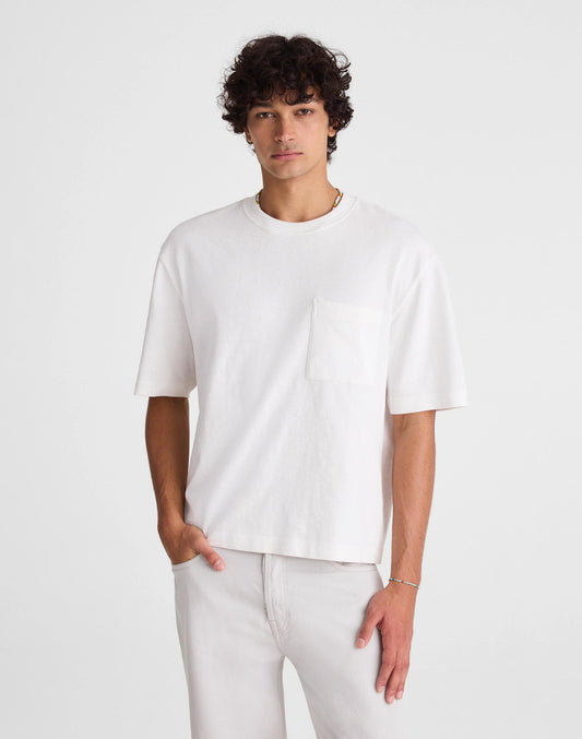 Boxy Pocket Tee in Weekend Slub Soft White | Madewell