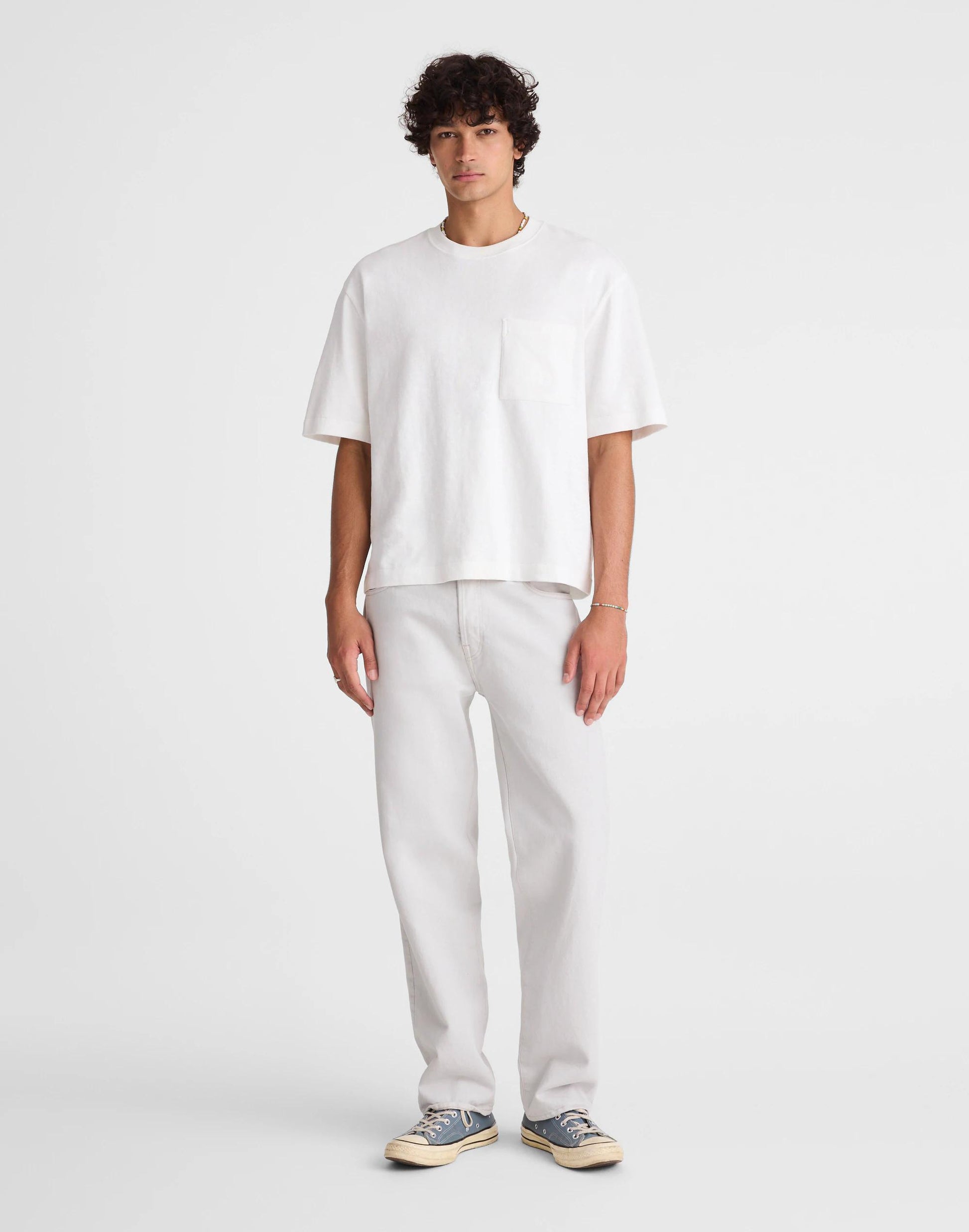 Boxy Pocket Tee in Weekend Slub Soft White | Madewell