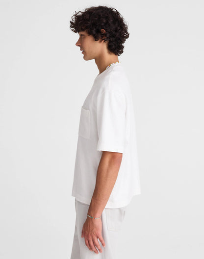 Boxy Pocket Tee in Weekend Slub Soft White | Madewell