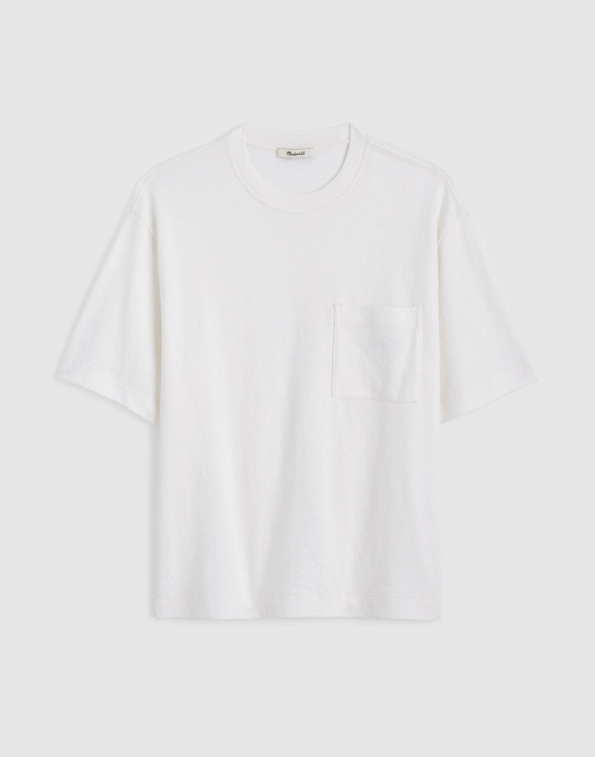 Boxy Pocket Tee in Weekend Slub Soft White | Madewell