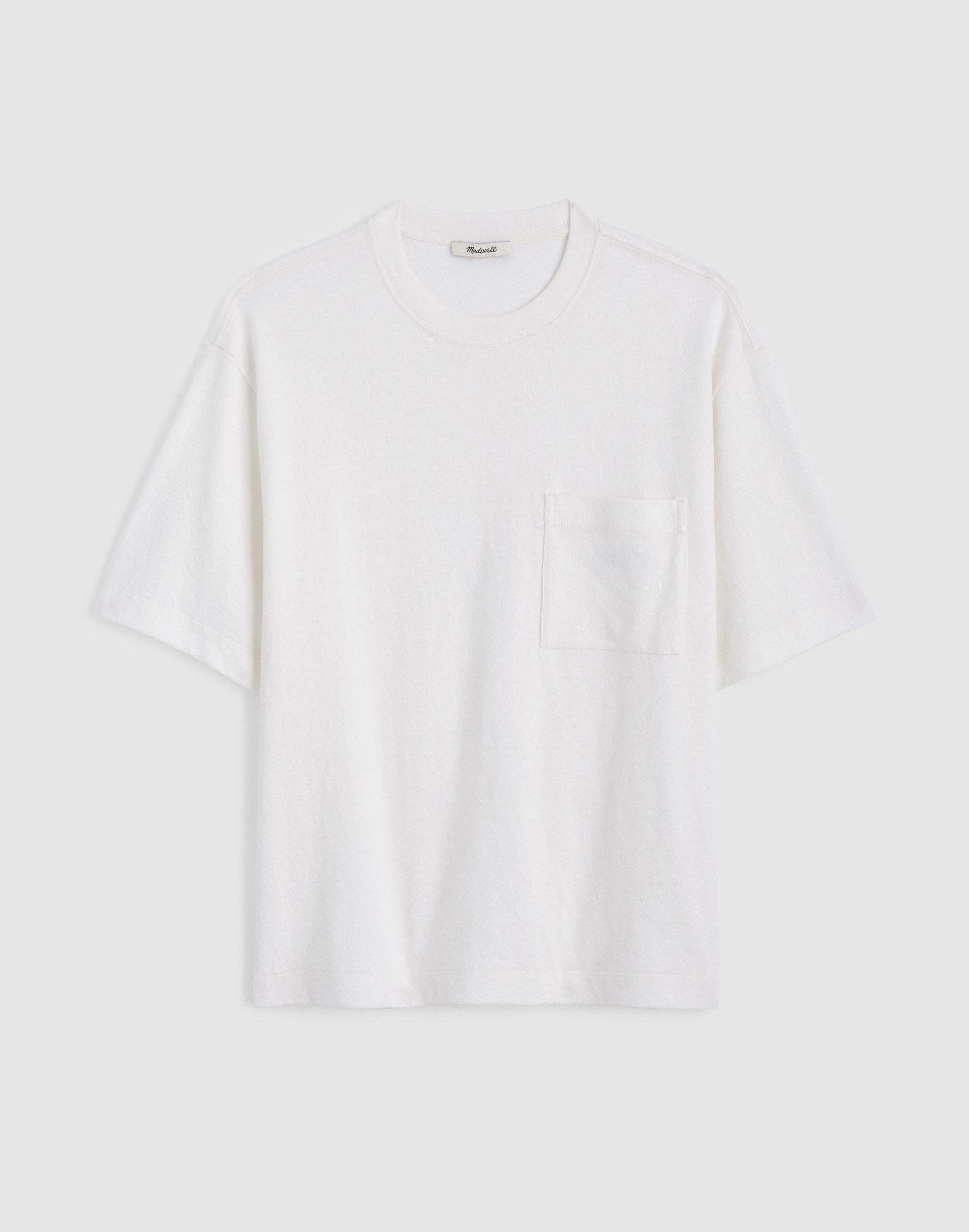 Boxy Pocket Tee in Weekend Slub Soft White | Madewell