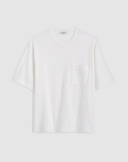 Boxy Pocket Tee in Weekend Slub Soft White | Madewell