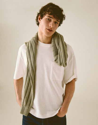 Boxy Pocket Tee in Weekend Slub Soft White | Madewell