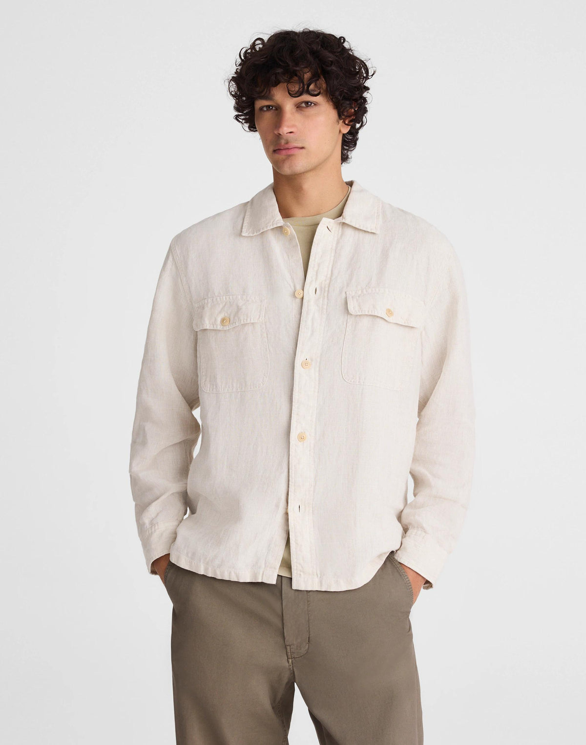 The Station Shirt in Linen Bleached | Madewell