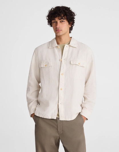 The Station Shirt in Linen Bleached | Madewell