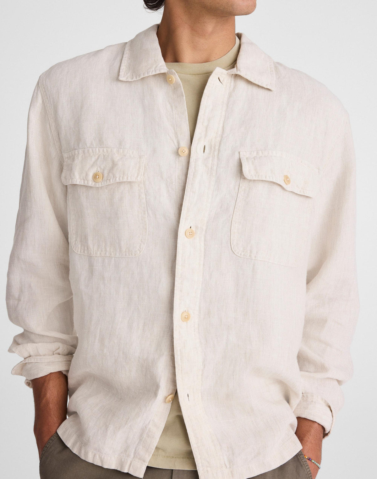 The Station Shirt in Linen Bleached | Madewell