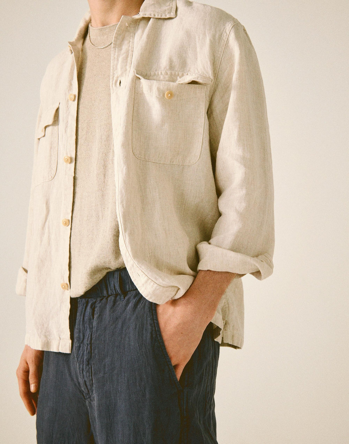 The Station Shirt in Linen Bleached | Madewell