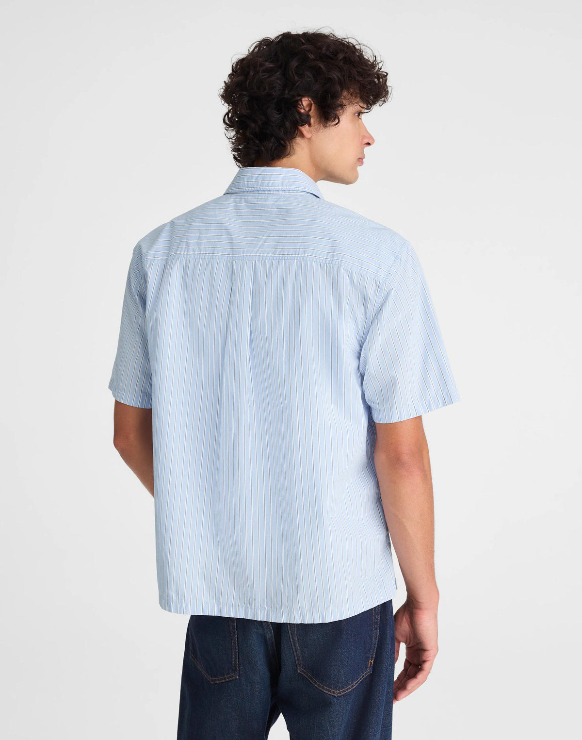 Boxy Cropped Shirt in Crisp Poplin Tranquil Blue | Madewell