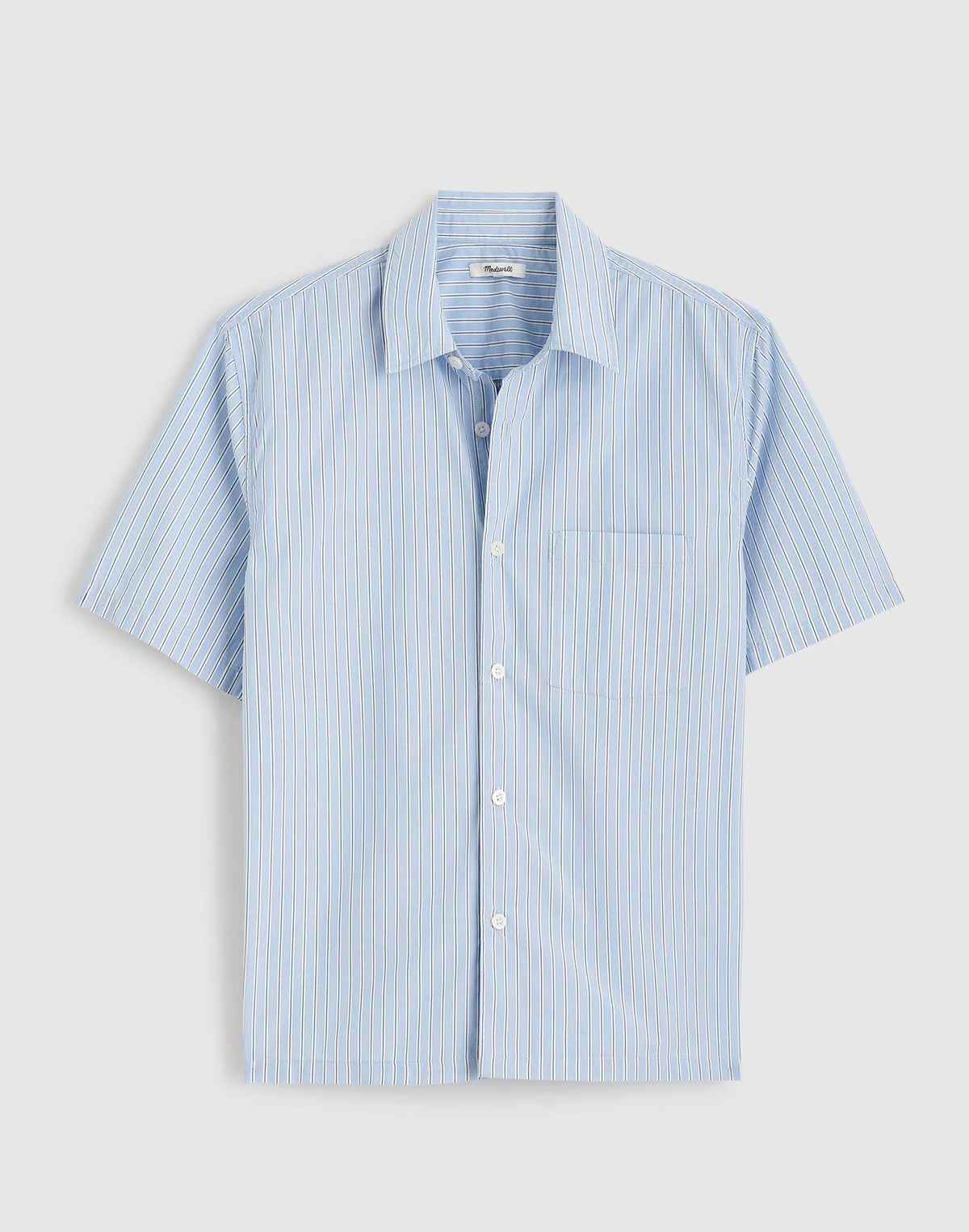 Boxy Cropped Shirt in Crisp Poplin Tranquil Blue | Madewell
