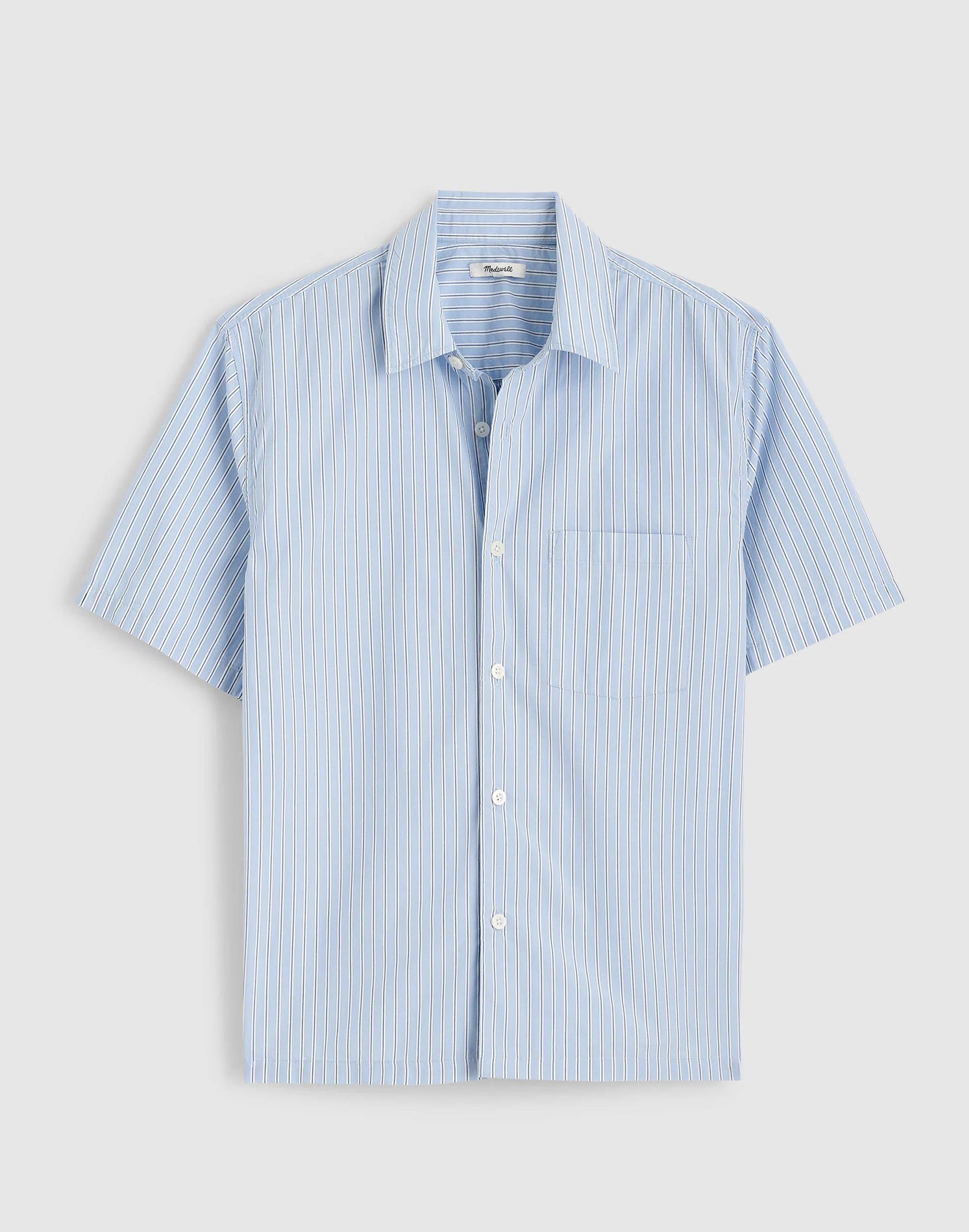 Boxy Cropped Shirt in Crisp Poplin Tranquil Blue | Madewell