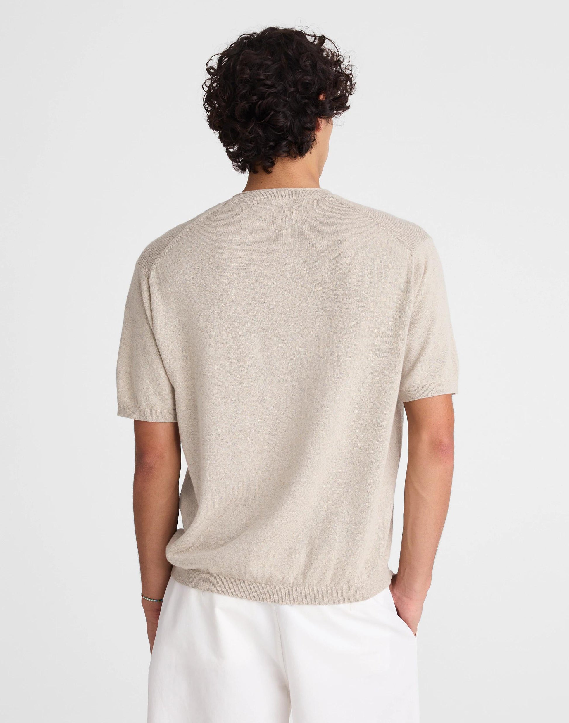Rollneck Sweater Tee Heather Pale Pewter | Madewell