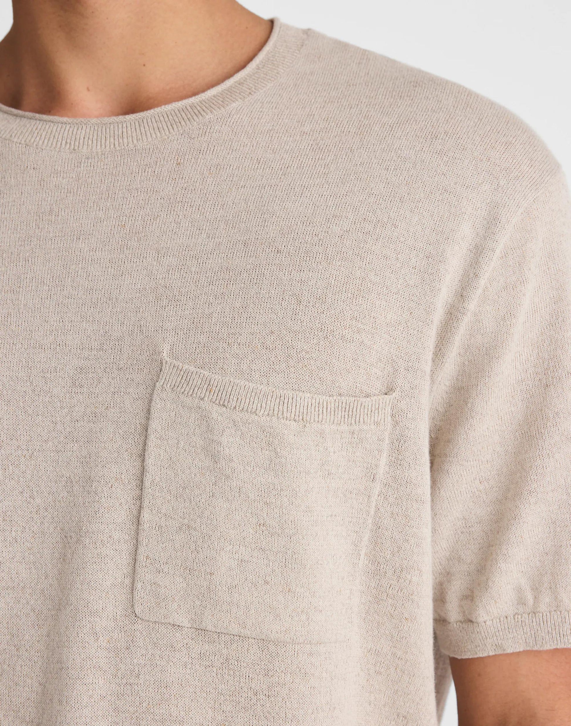 Rollneck Sweater Tee Heather Pale Pewter | Madewell
