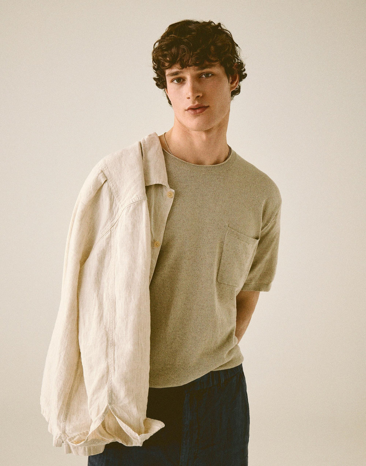 Rollneck Sweater Tee Heather Pale Pewter | Madewell