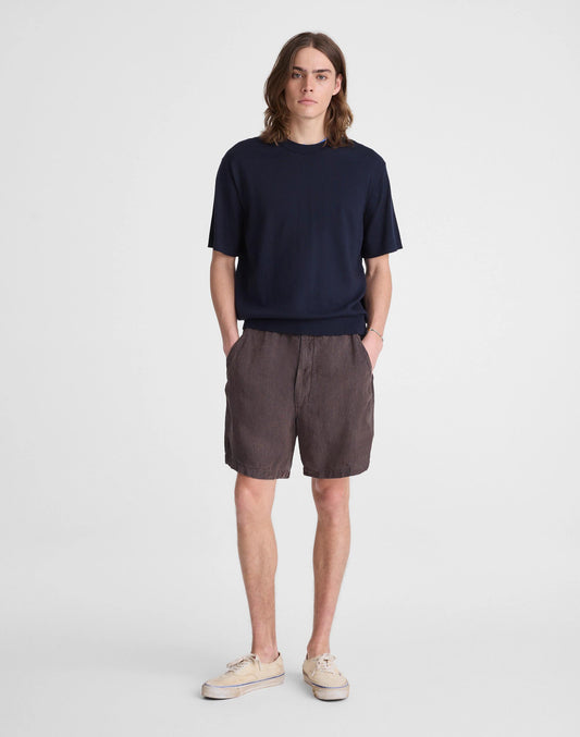 Pull-On Shorts in Linen Chocolate | Madewell