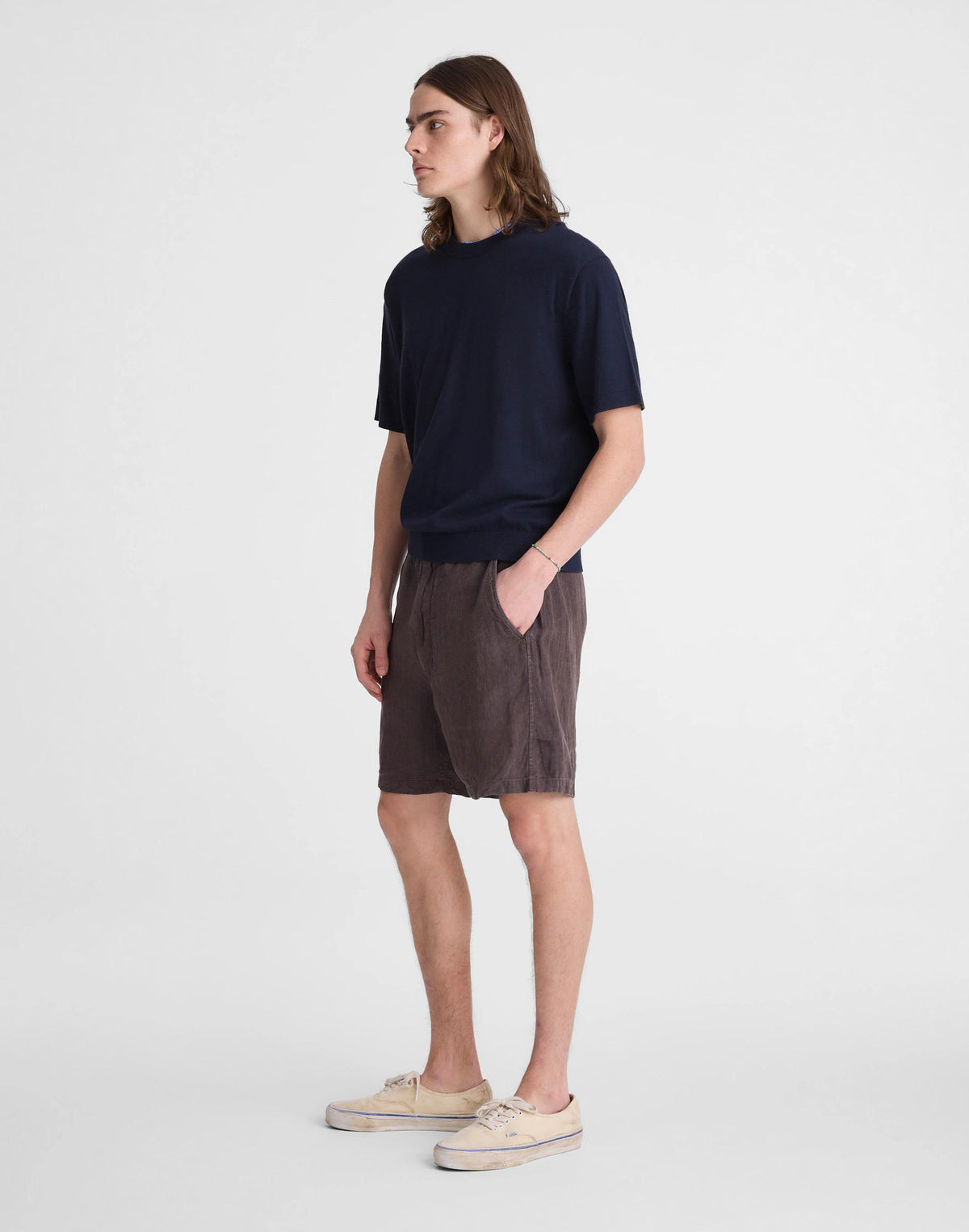 Pull-On Shorts in Linen Chocolate | Madewell