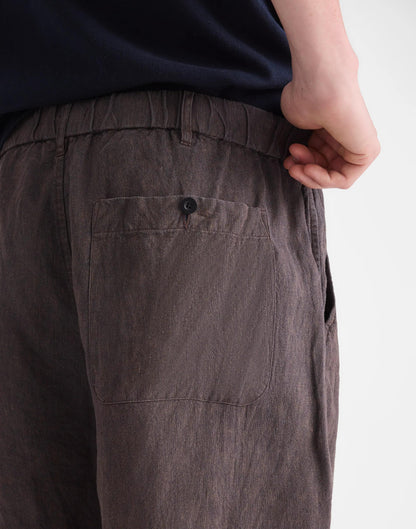 Pull-On Shorts in Linen Chocolate | Madewell