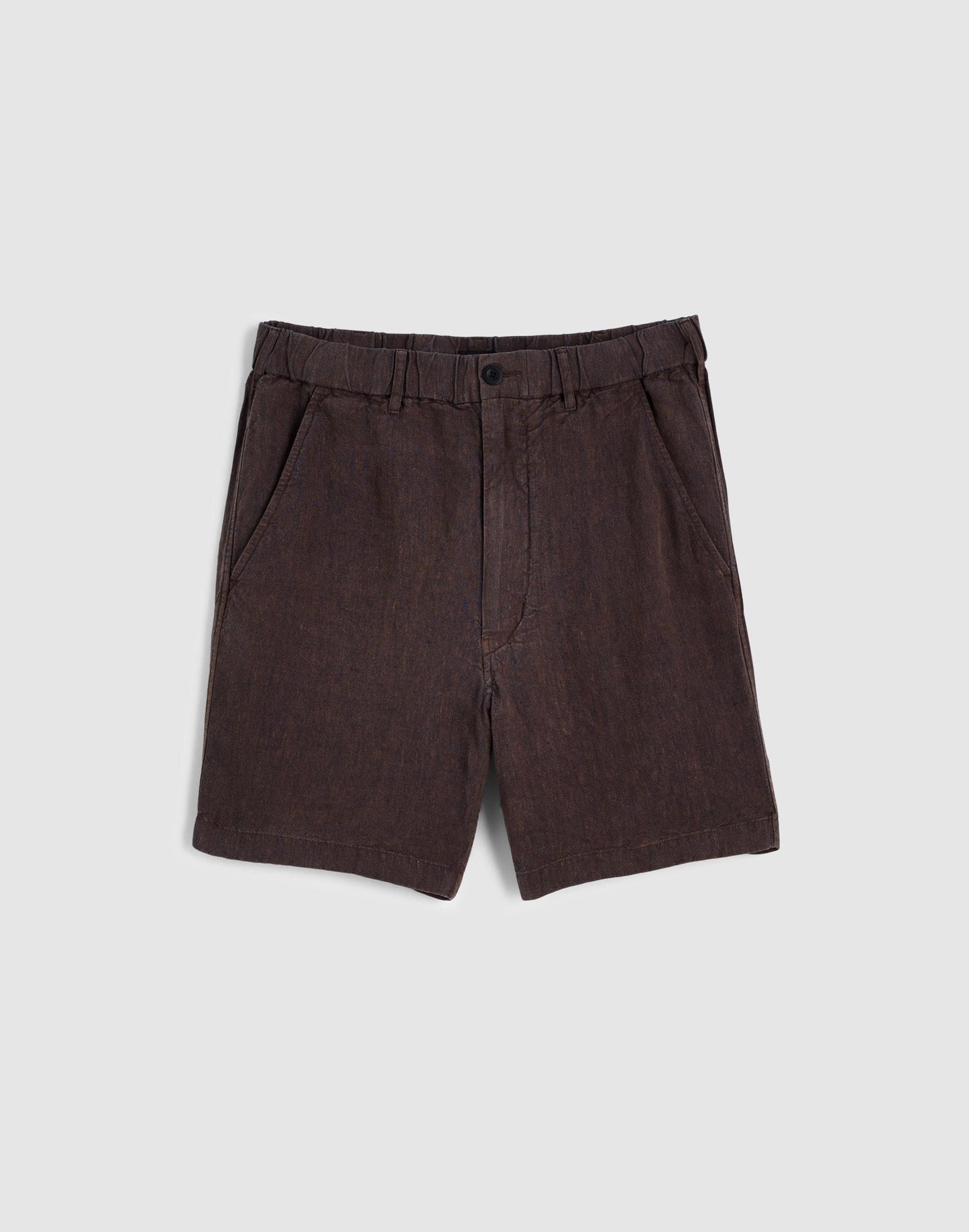 Pull-On Shorts in Linen Chocolate | Madewell