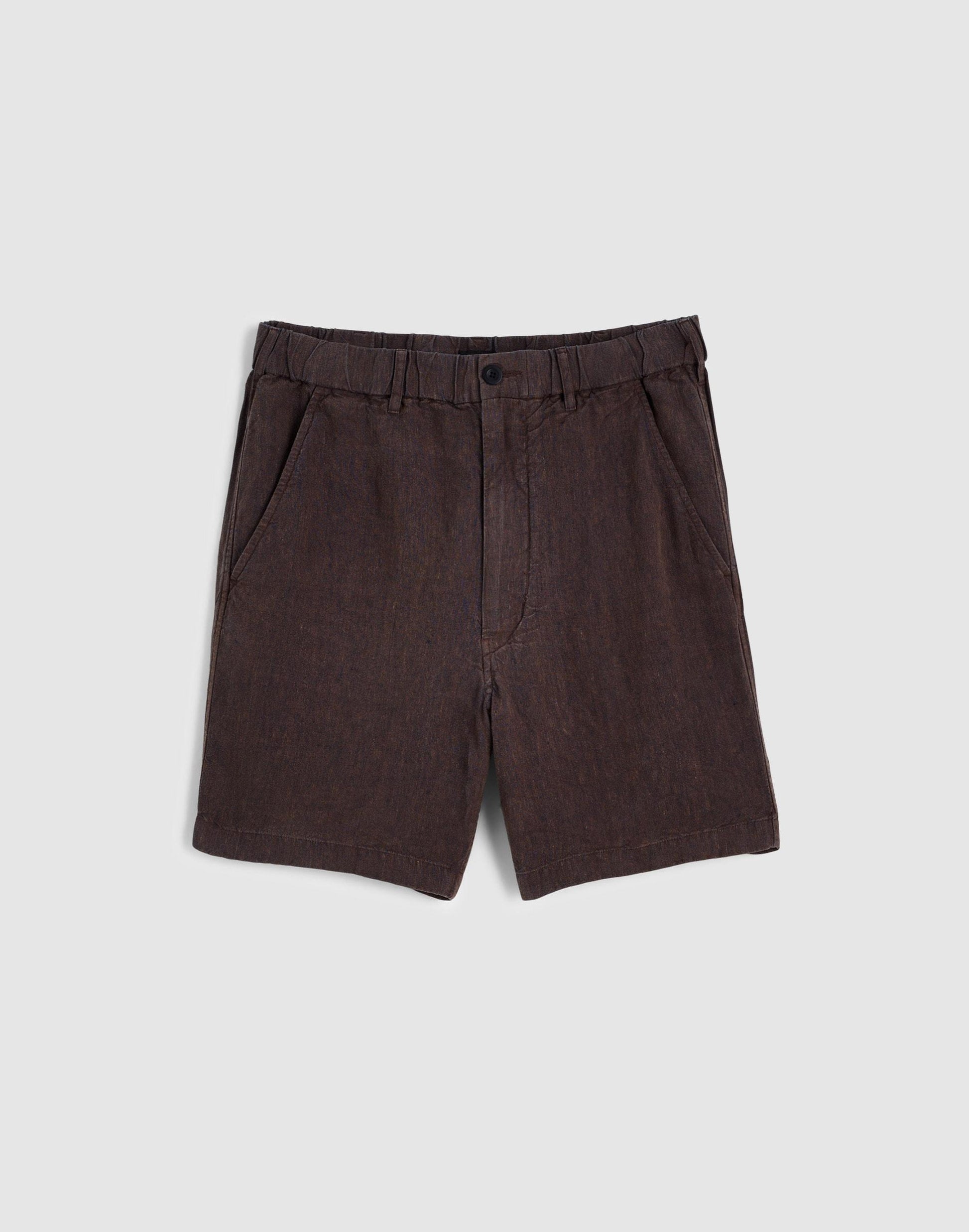 Pull-On Shorts in Linen Chocolate | Madewell