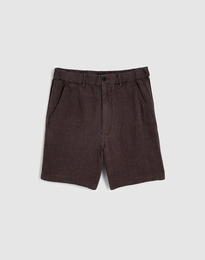 Pull-On Shorts in Linen Chocolate | Madewell