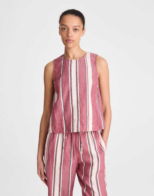 Shell Top in 100% Linen Red Currant | Madewell