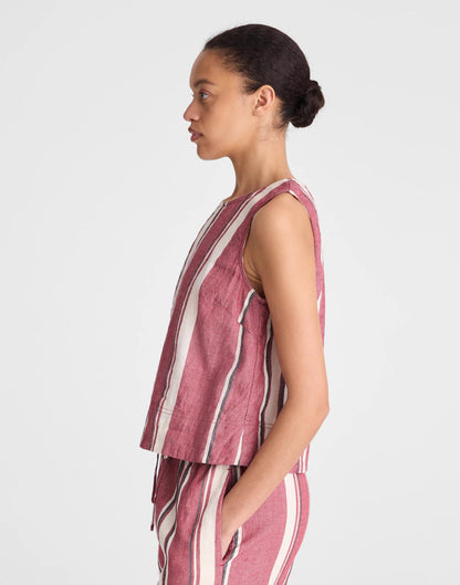 Shell Top in 100% Linen Red Currant | Madewell