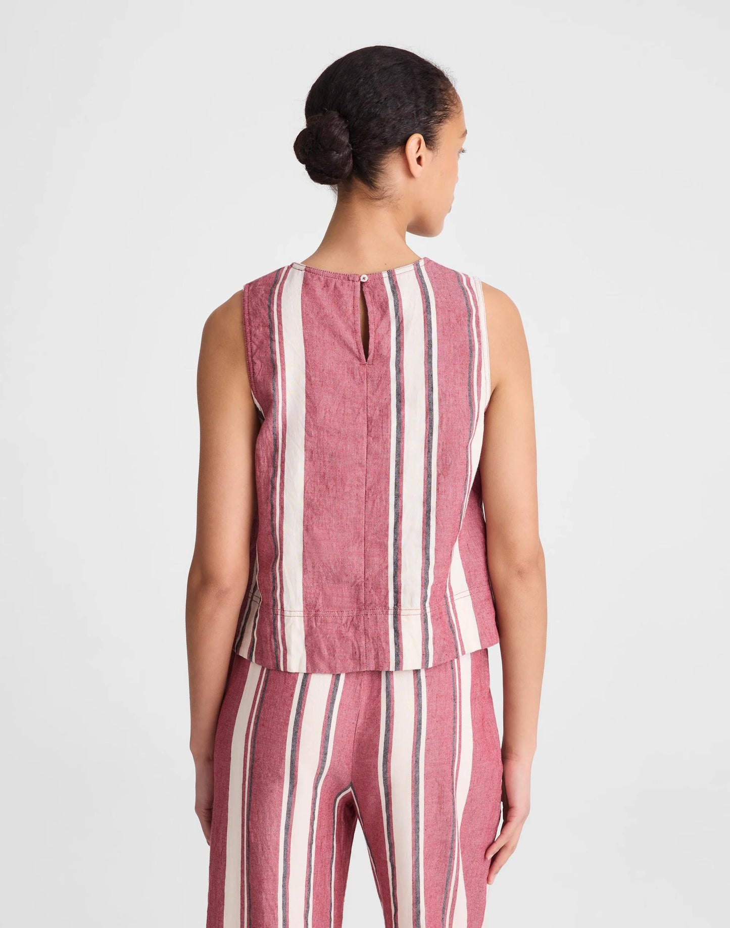 Shell Top in 100% Linen Red Currant | Madewell