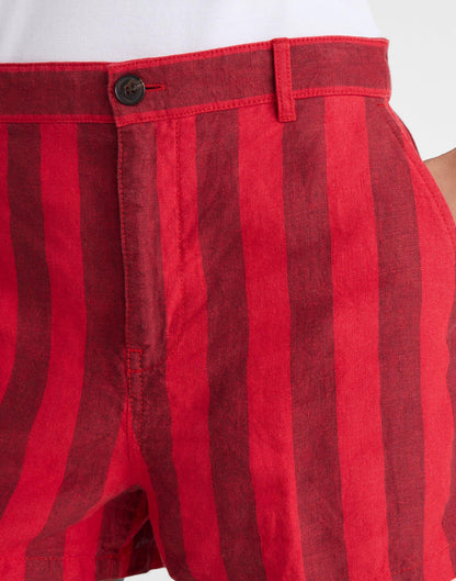 The Zoe Short in 100% Linen Enamel Red | Madewell