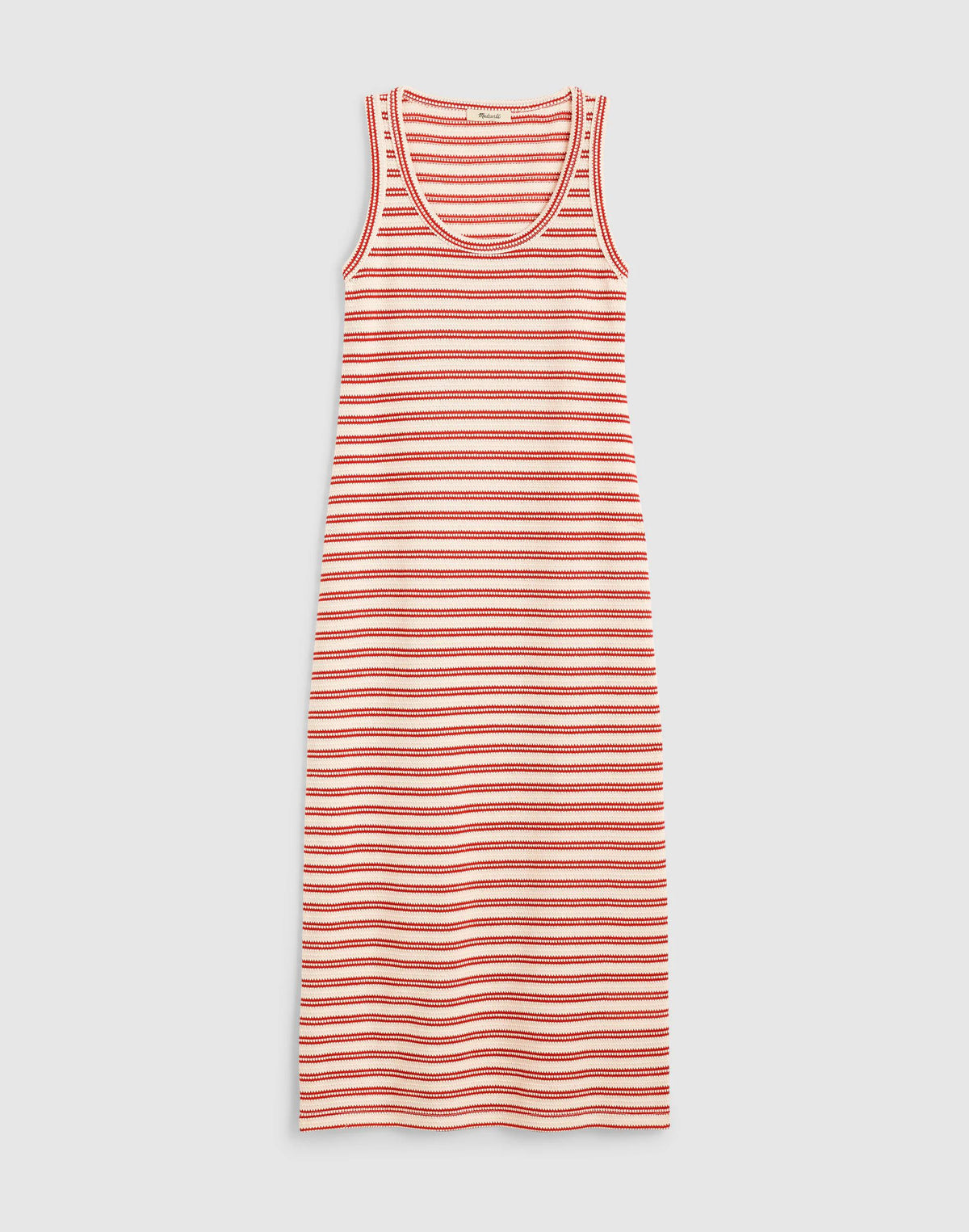 Scoopneck Tank Maxi Dress Red Stripe Jacquard | Madewell