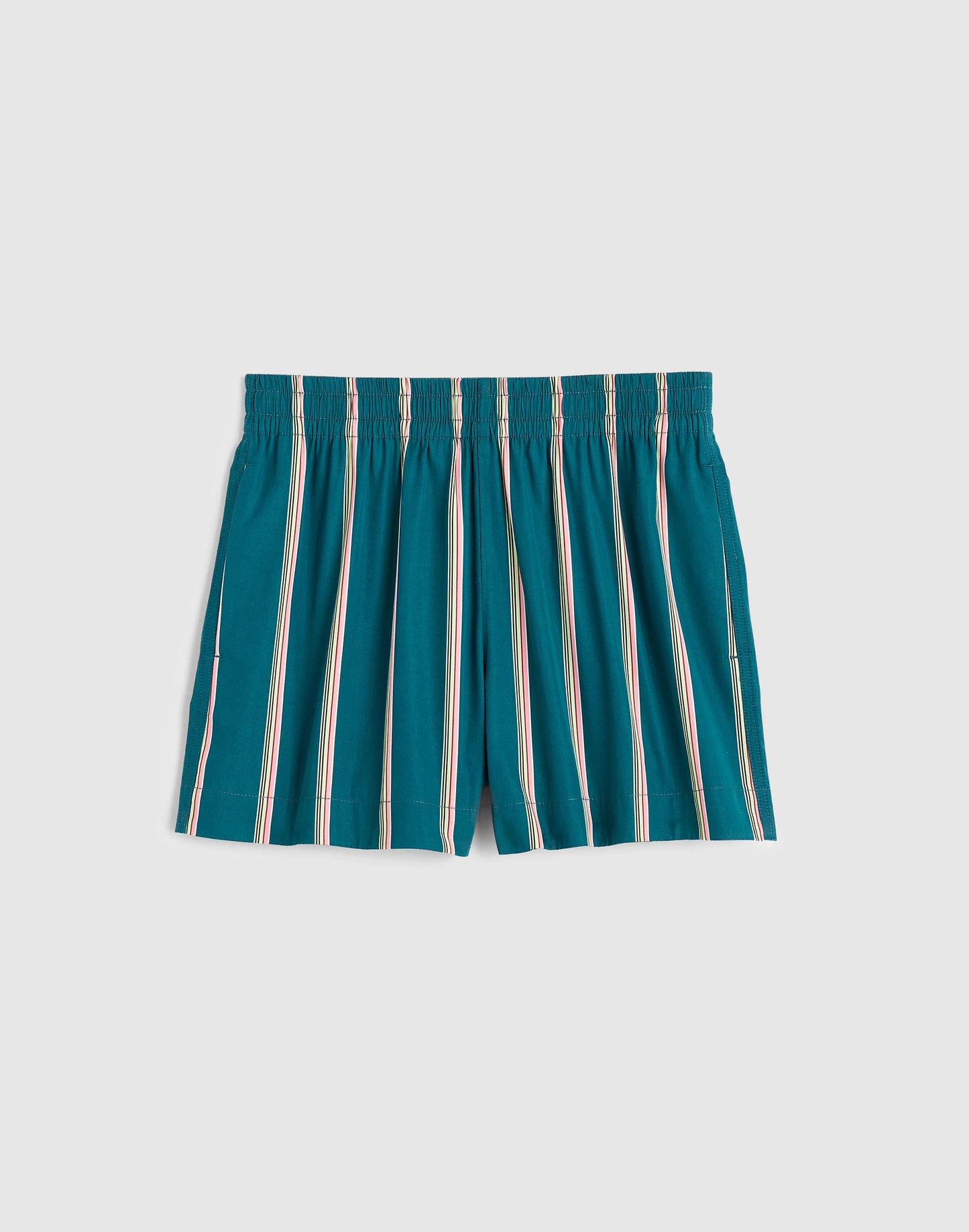 Madewell x Shopbop Pull-On Shorts in Poplin Deep Lagoon Stripe | Madewell